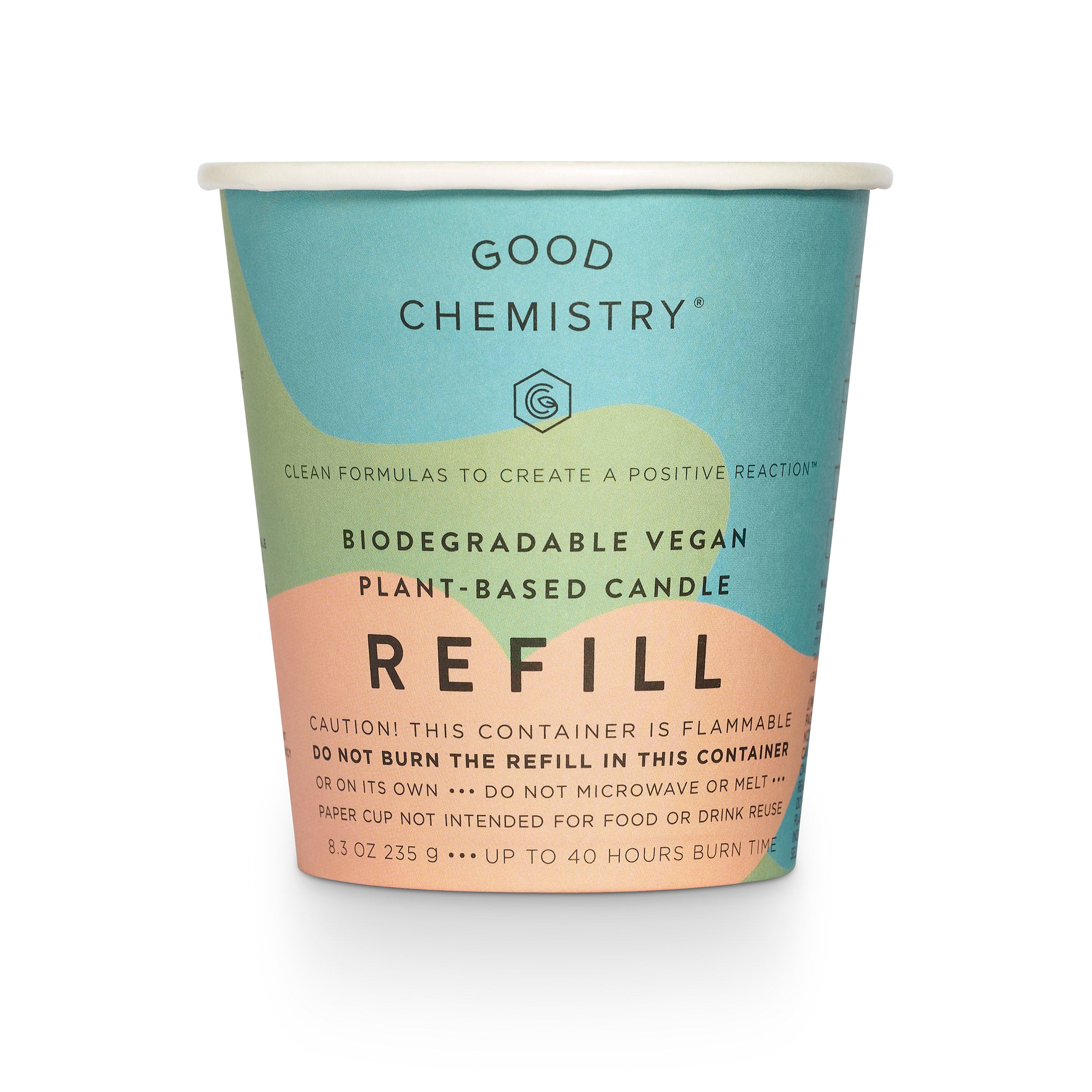 Sandalwood + Smile Biodegradable PlantBased Vegan Candle Refill Good Chemistry