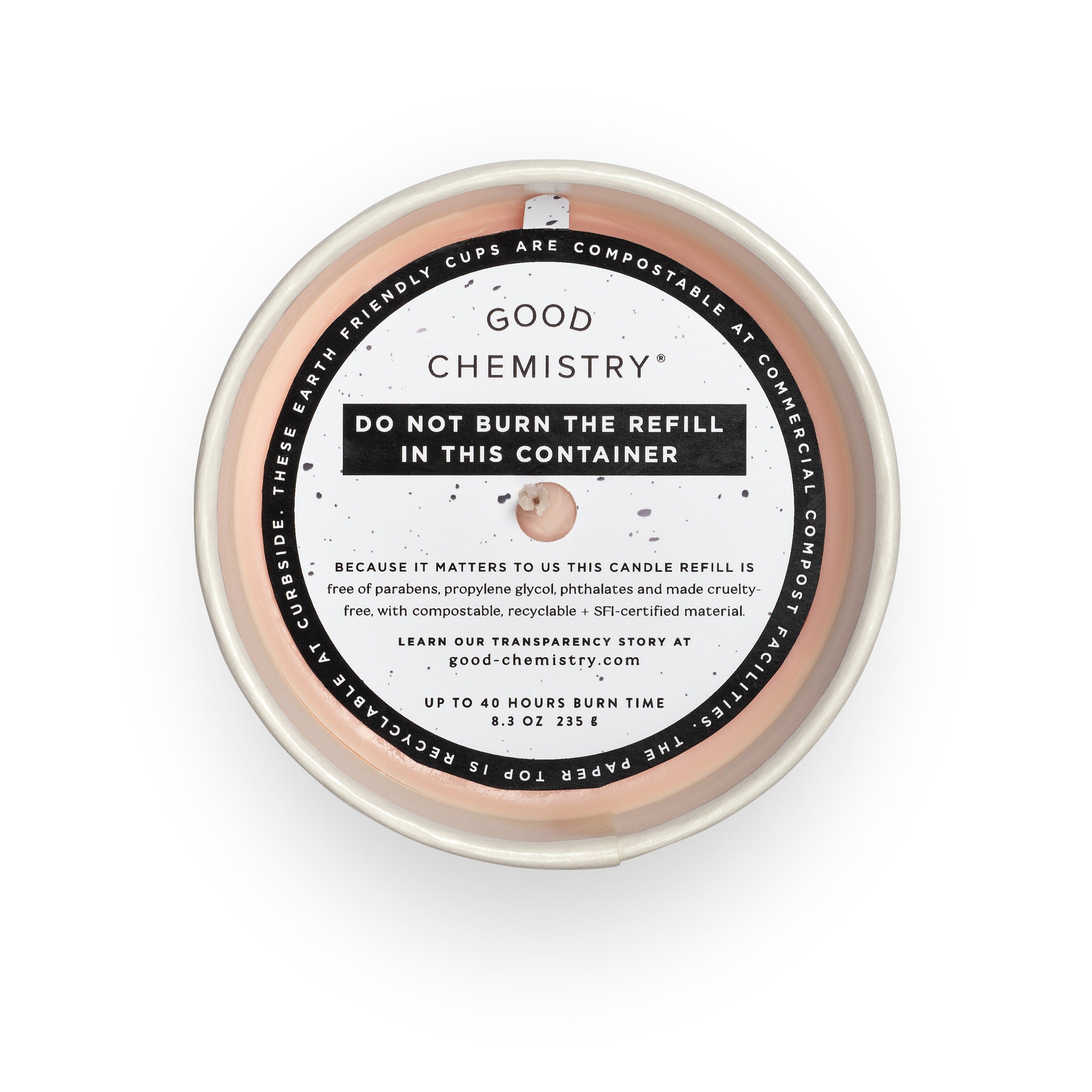 Coconut + Chill Biodegradable Candle Refill Good Chemistry