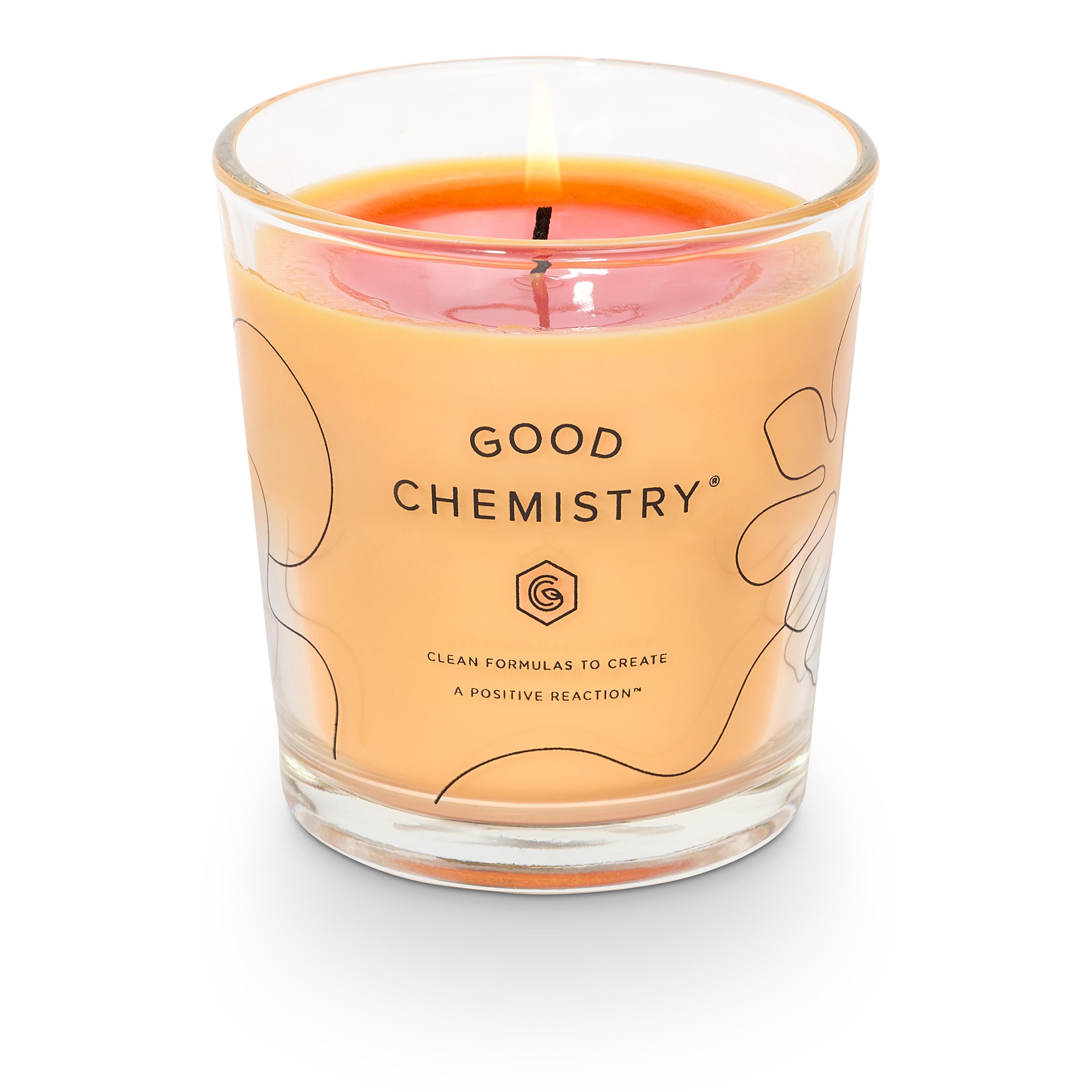 Orange Flower + Power Reusable Glass Candle - Thumbnail 4