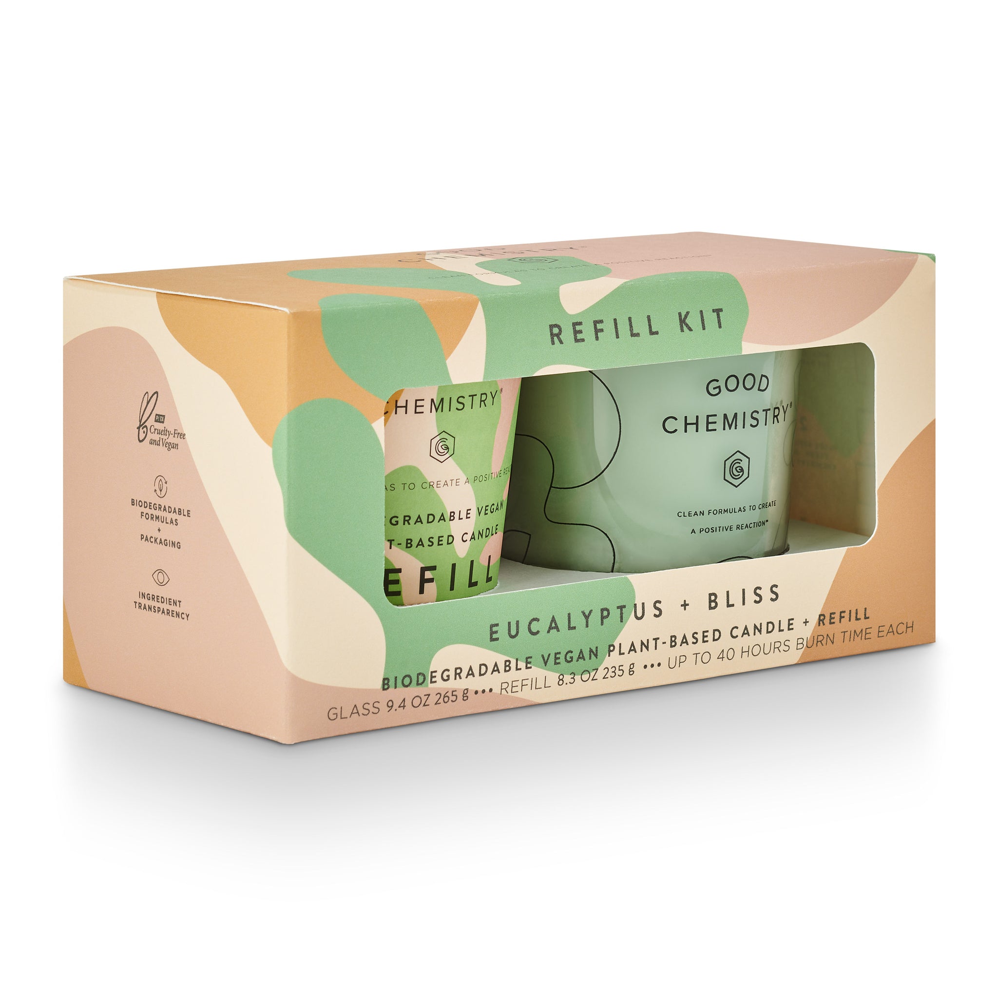 Eucalyptus + Bliss Plant-Based Candle Refill Kit