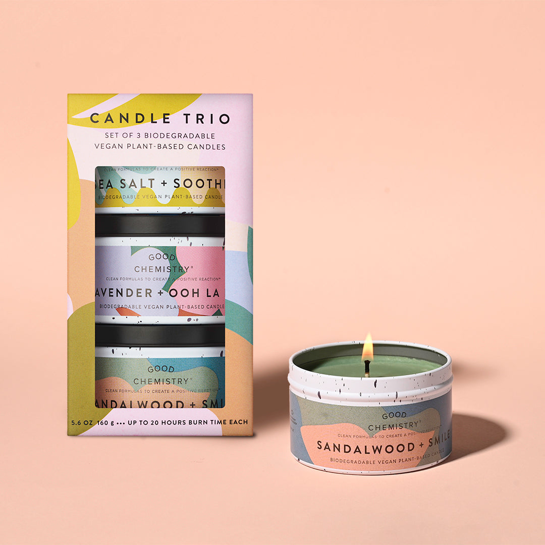 Recyclable Tin Candle Trio