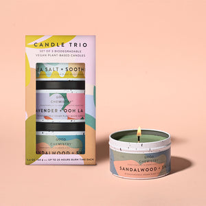 Recyclable Tin Candle Trio