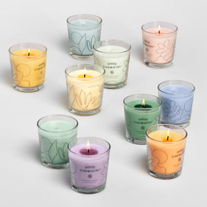Orange Flower + Power Reusable Glass Candle