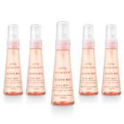 Five bottles of Queen Bee mini body mist on a white background