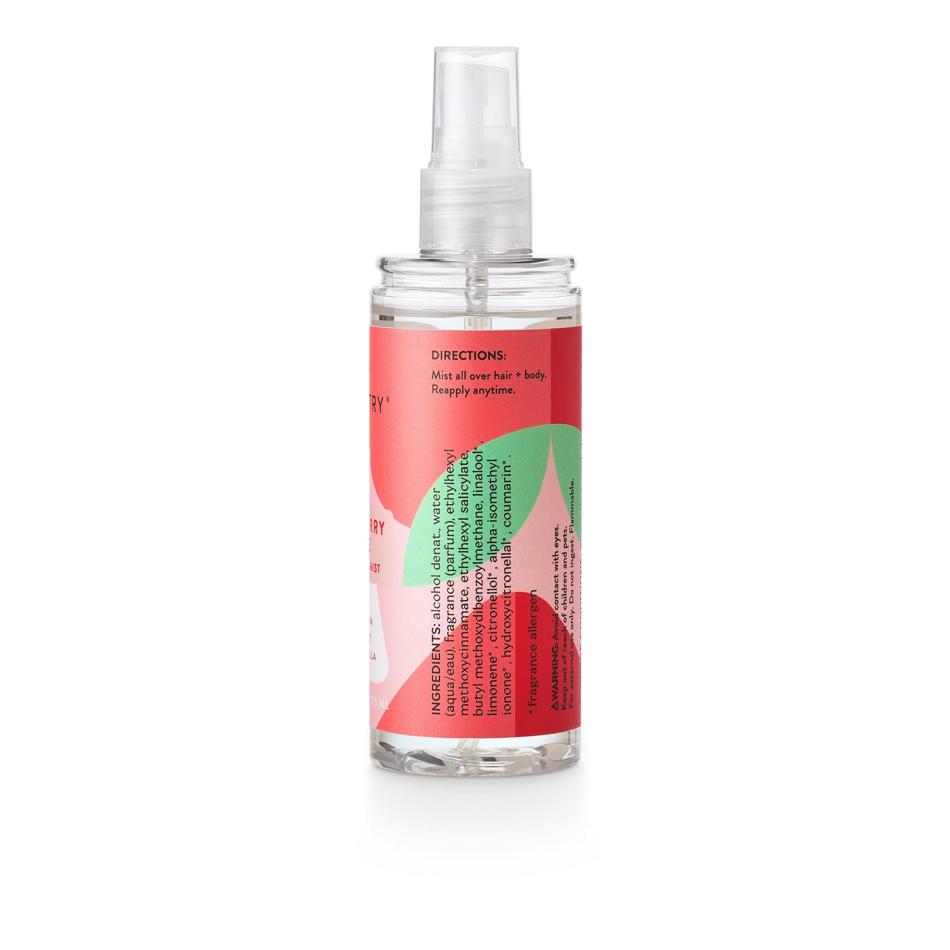 Good Chemistry Strawberry Glaze spray bottle with a red label on a white background