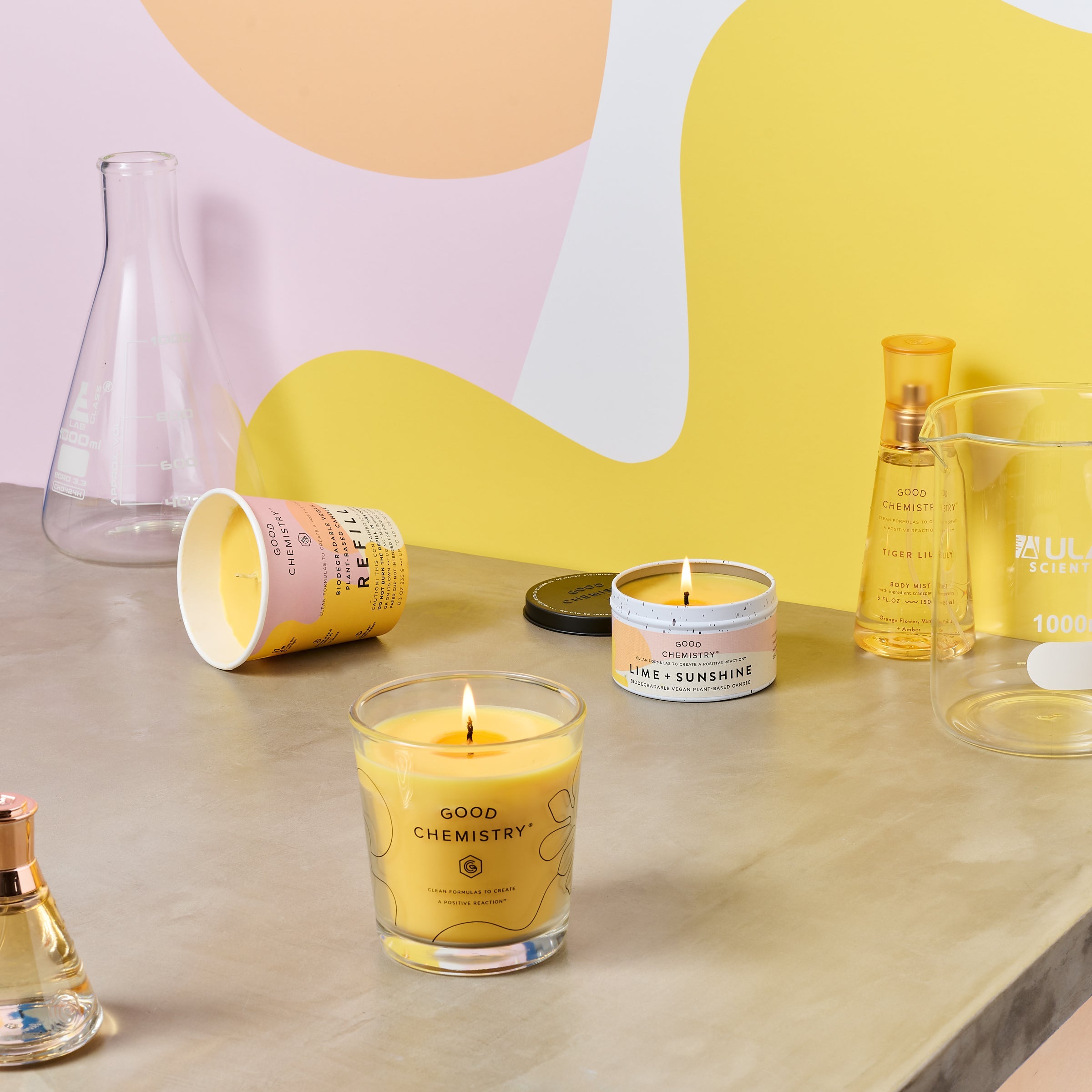 Lime + Sunshine Biodegradable Candle Refill