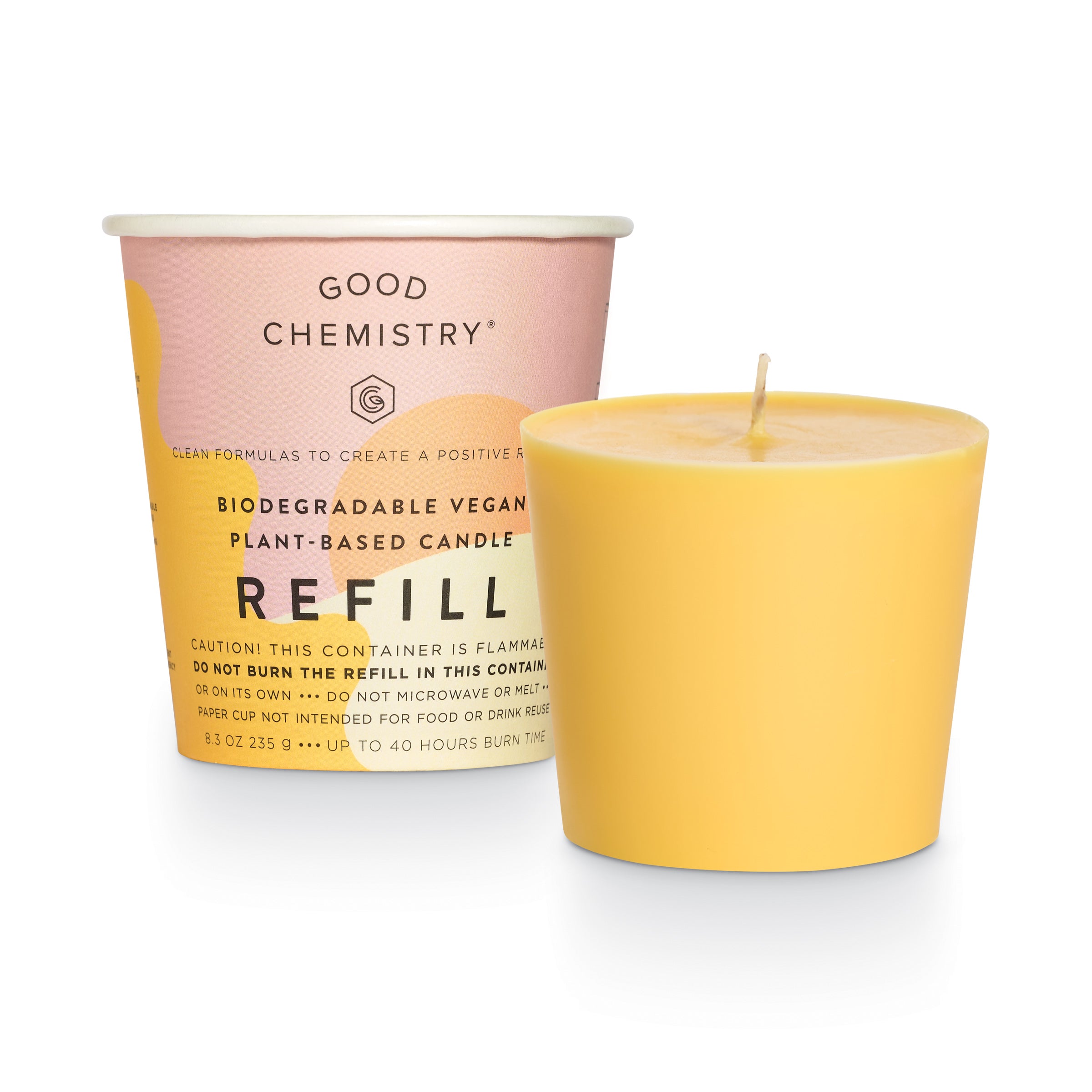 Lime + Sunshine Biodegradable Candle Refill