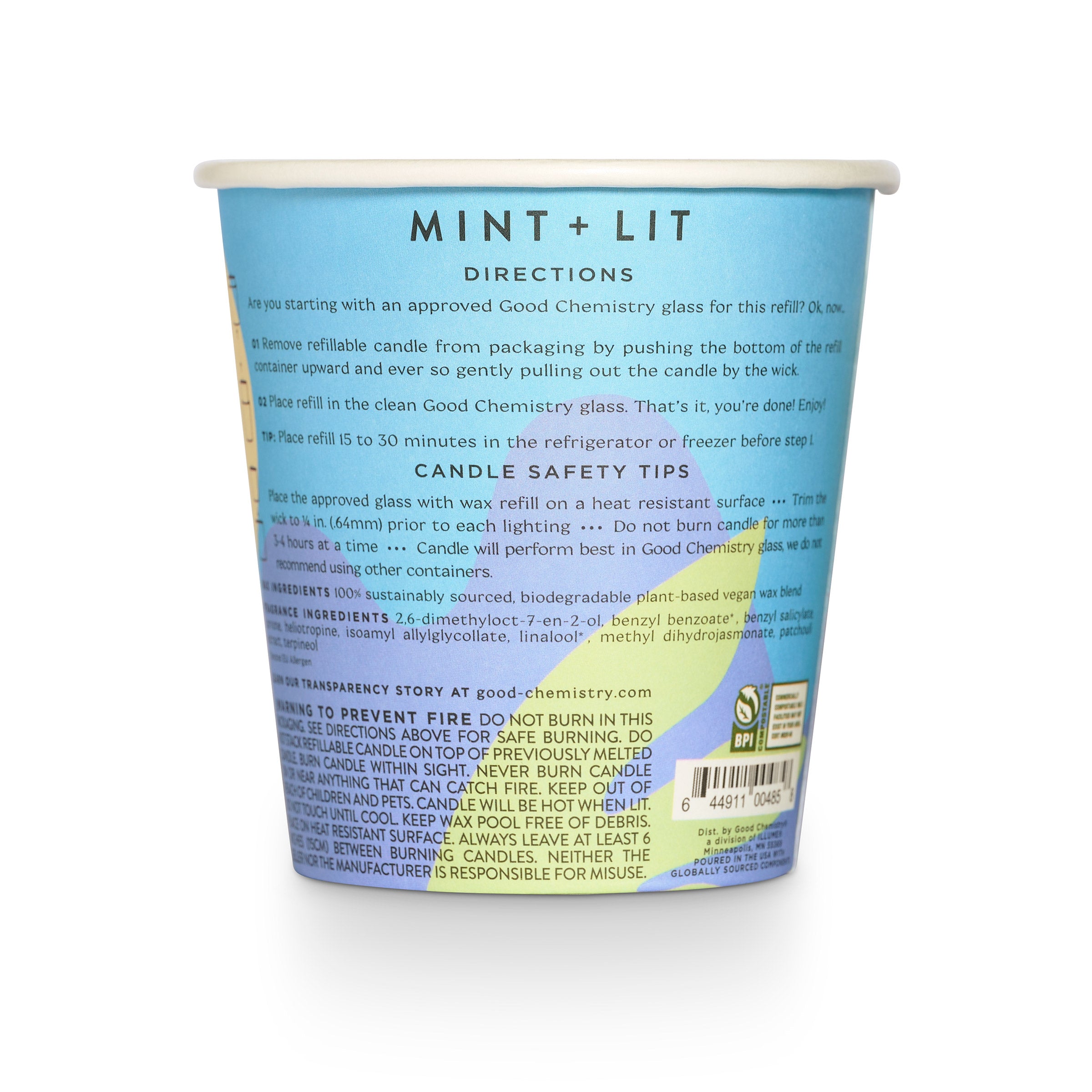 Mint + Lit Biodegradable Candle Refill