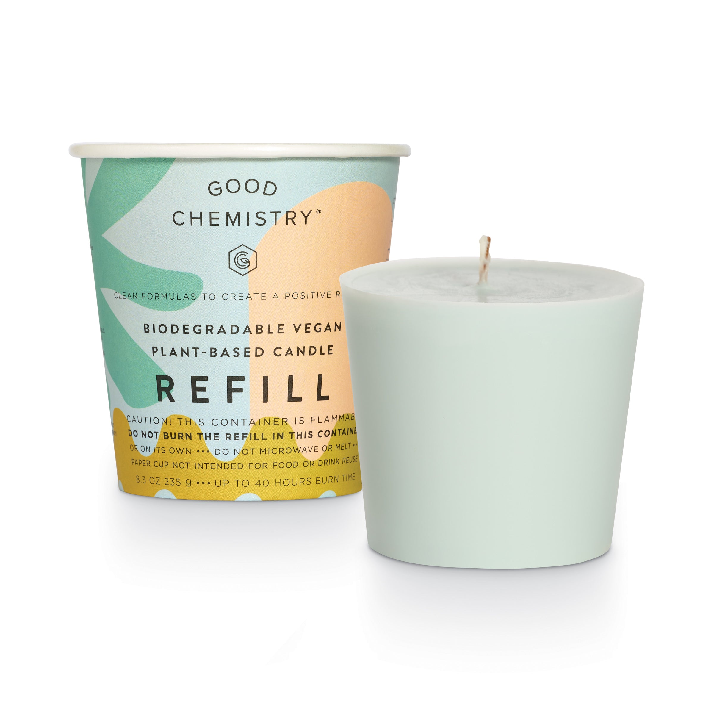 Sea Salt + Soothe Biodegradable Candle Refill - Thumbnail 4