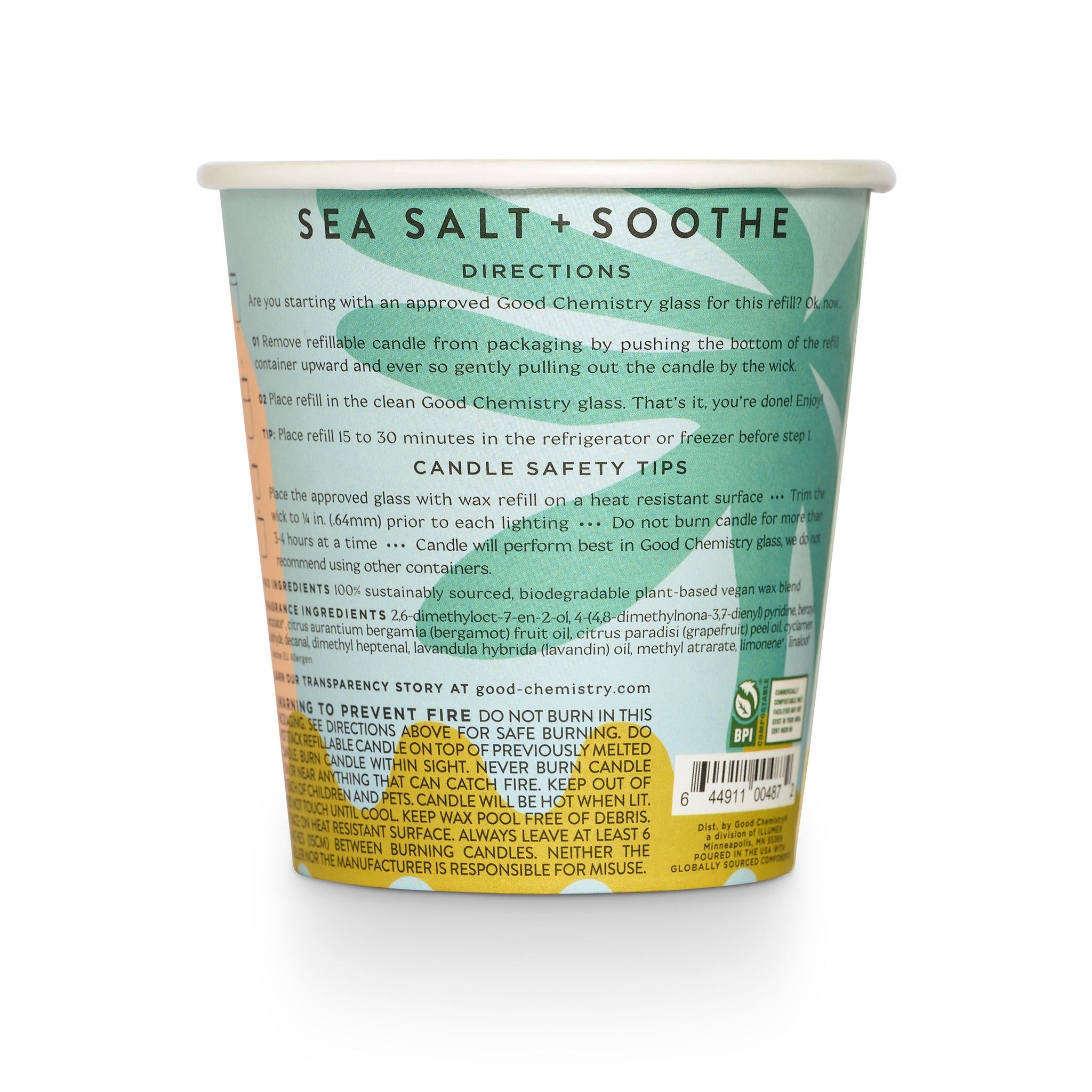 Sea Salt + Soothe Biodegradable Candle Refill