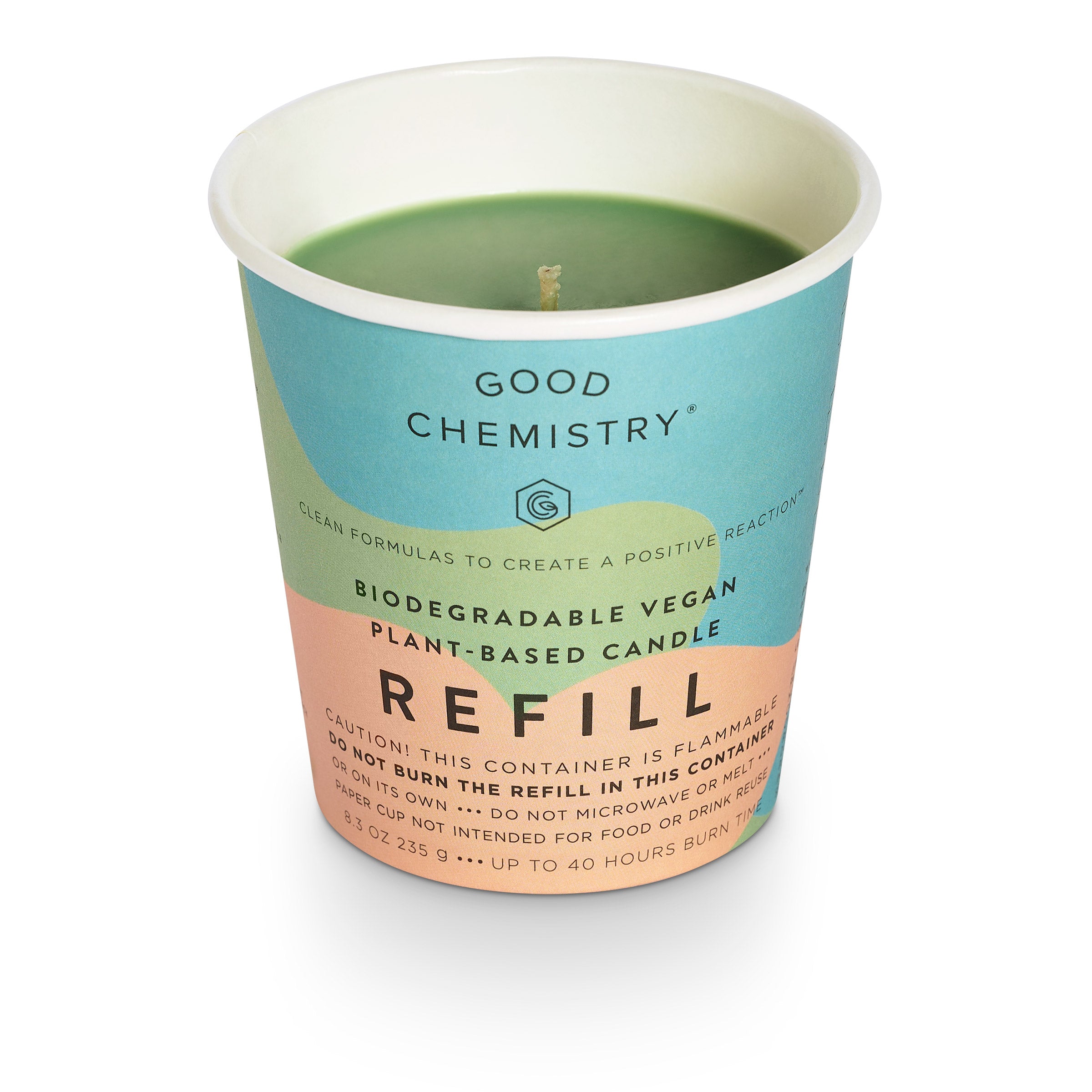 Sandalwood + Smile Biodegradable PlantBased Vegan Candle Refill Good Chemistry