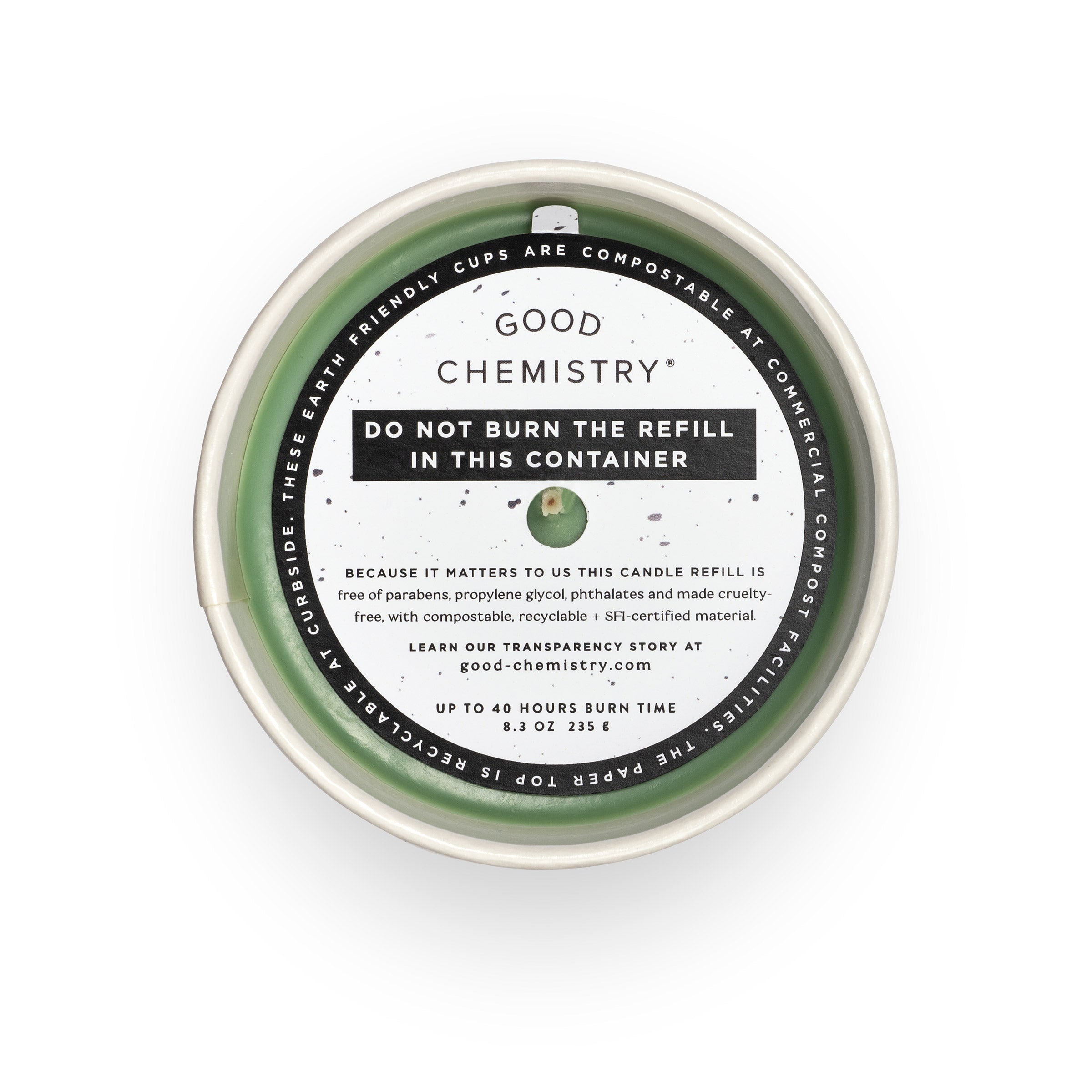 Sandalwood + Smile Biodegradable Candle Refill