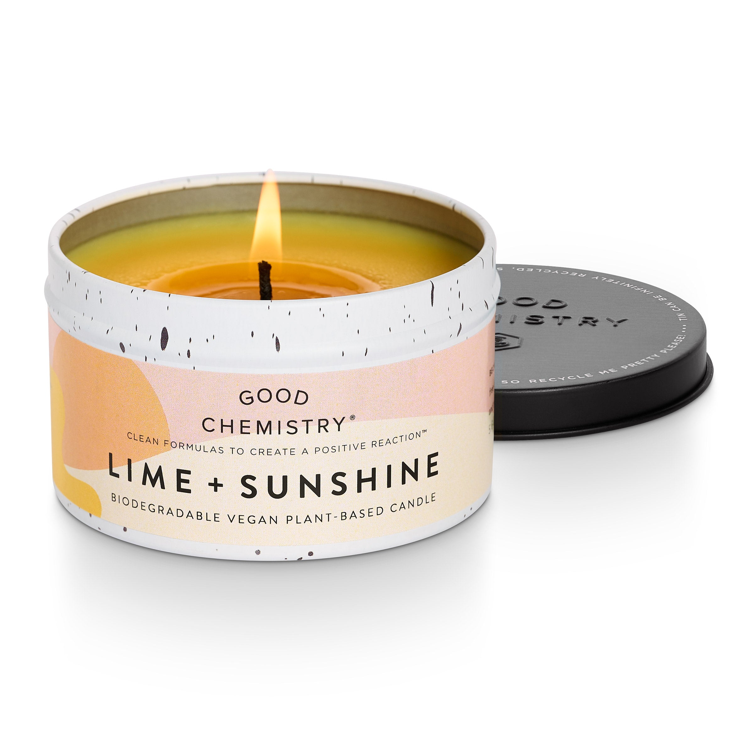 Lime + Sunshine Recyclable Tin Candle