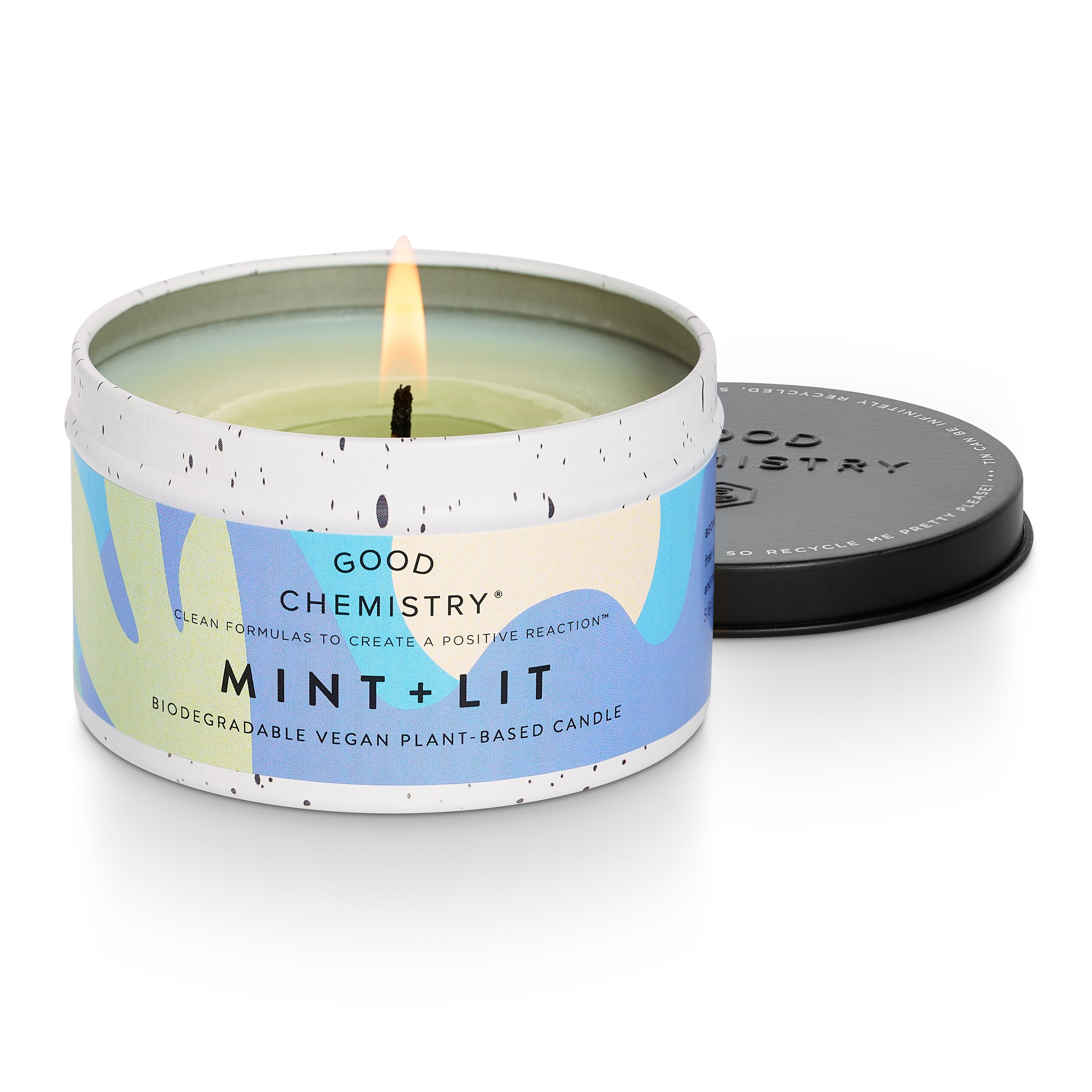 Mint + Lit Recyclable Tin Candle