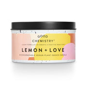Lemon + Love Recyclable Tin Candle