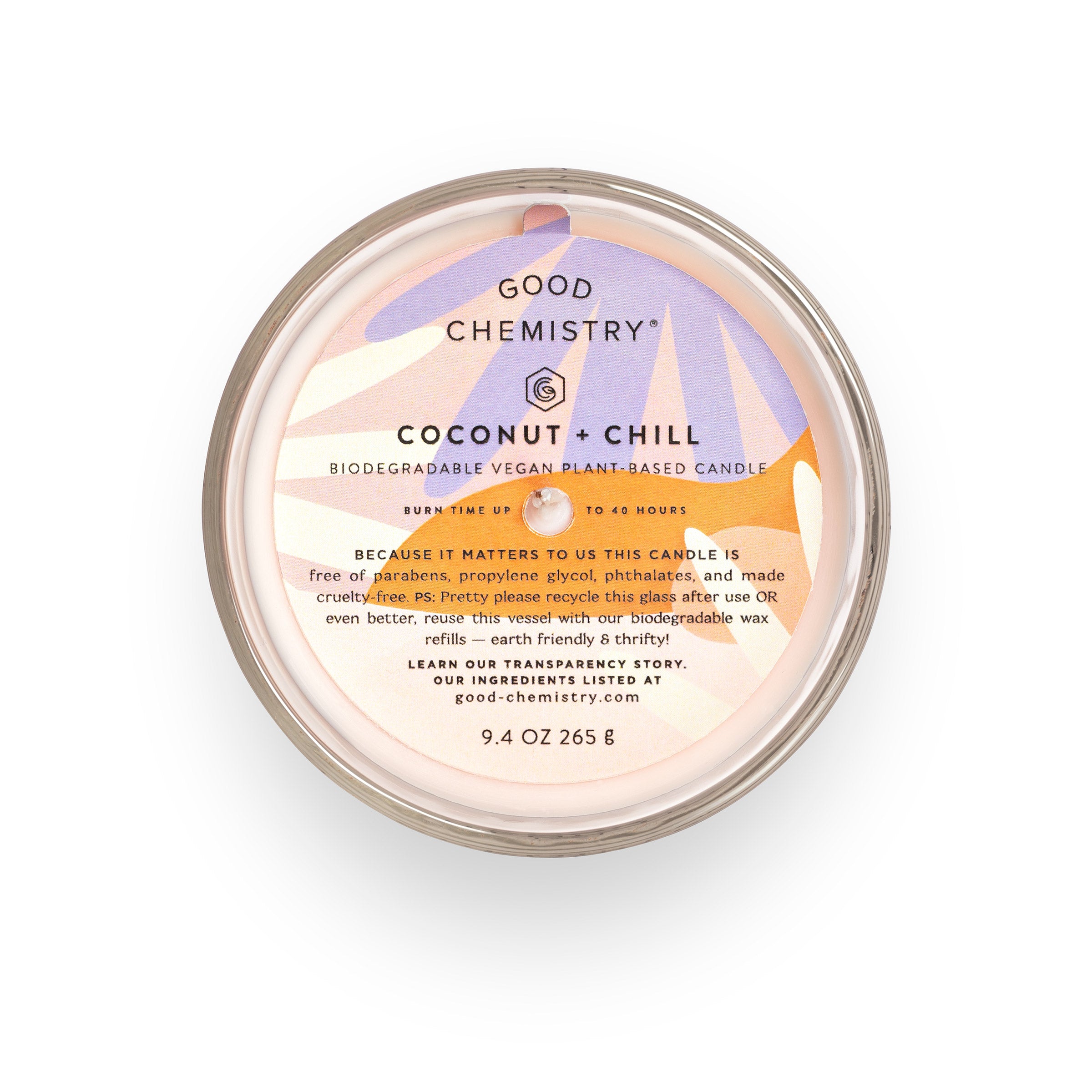 Coconut + Chill Reusable Glass Candle